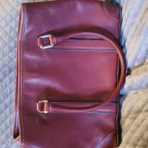 Coach tote bag red leather